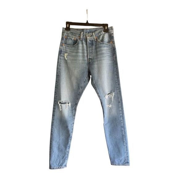 Levi’s 501 Button-Fly Skinny Fit Jeans – Size 27 x 30 – Medium Wash - Picture 1 of 11